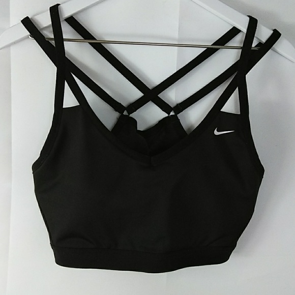 Nike Tops - Nike Black Dri-Fit strappy sports athletic bra XL